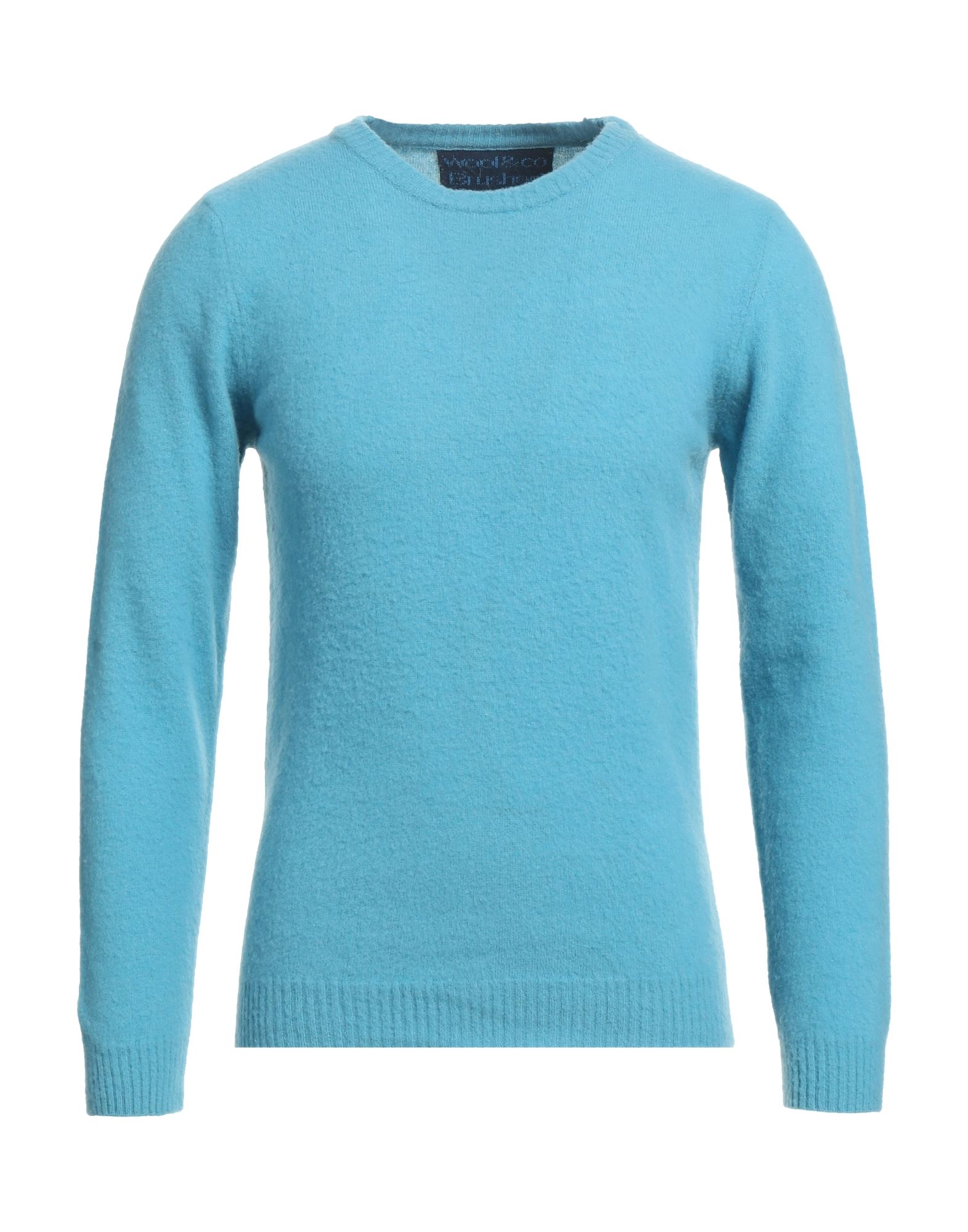 WOOL & CO Pullover Herren Azurblau von WOOL & CO