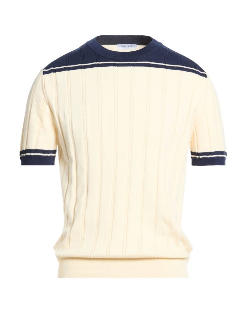 WOOL & CO Pullover Herren Cremeweiß von WOOL & CO