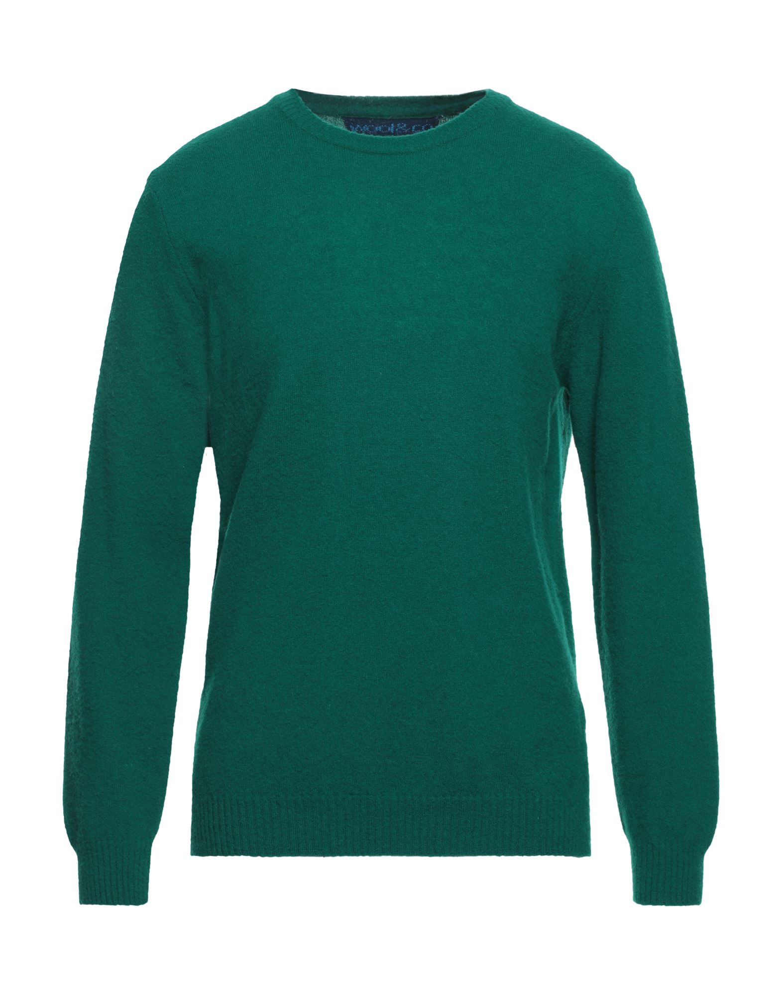 WOOL & CO Pullover Herren Dunkelgrün von WOOL & CO