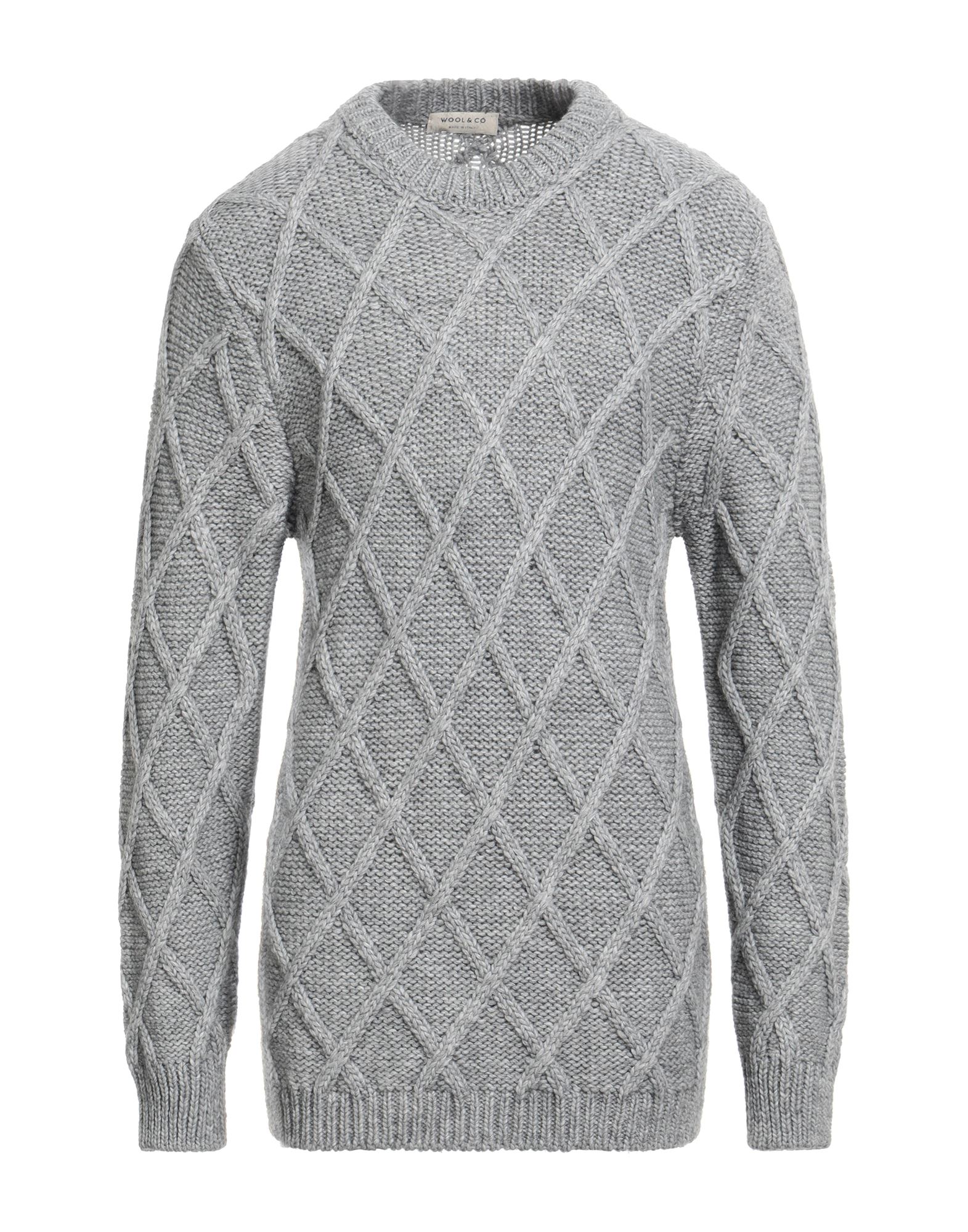 WOOL & CO Pullover Herren Grau von WOOL & CO