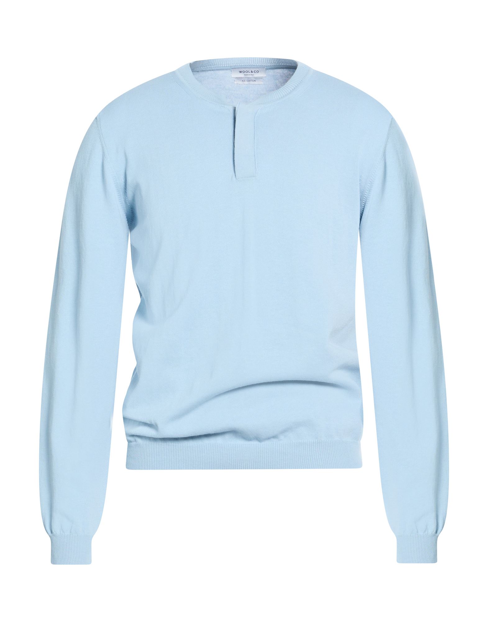 WOOL & CO Pullover Herren Hellblau von WOOL & CO