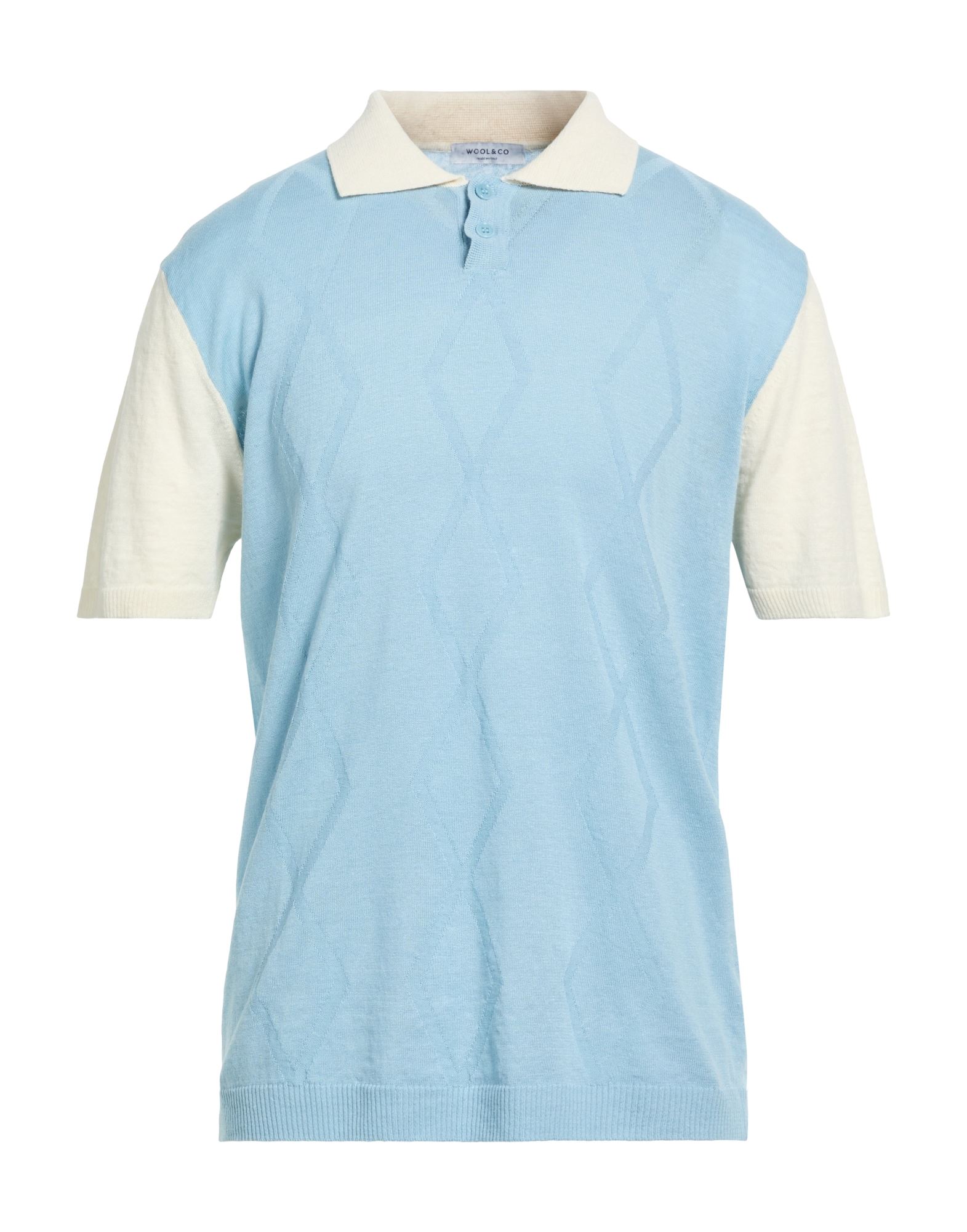 WOOL & CO Pullover Herren Himmelblau von WOOL & CO