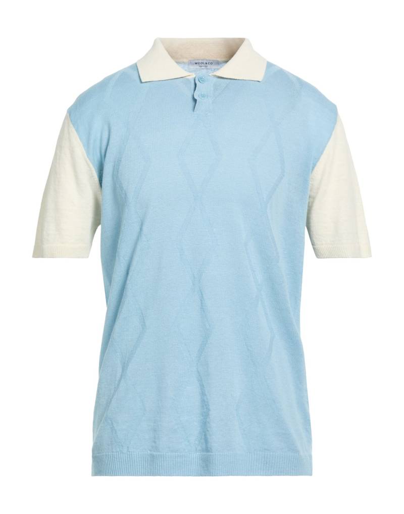 WOOL & CO Pullover Herren Himmelblau von WOOL & CO