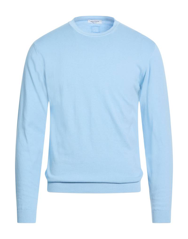 WOOL & CO Pullover Herren Himmelblau von WOOL & CO
