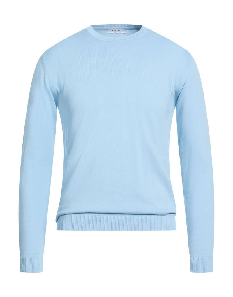 WOOL & CO Pullover Herren Himmelblau von WOOL & CO
