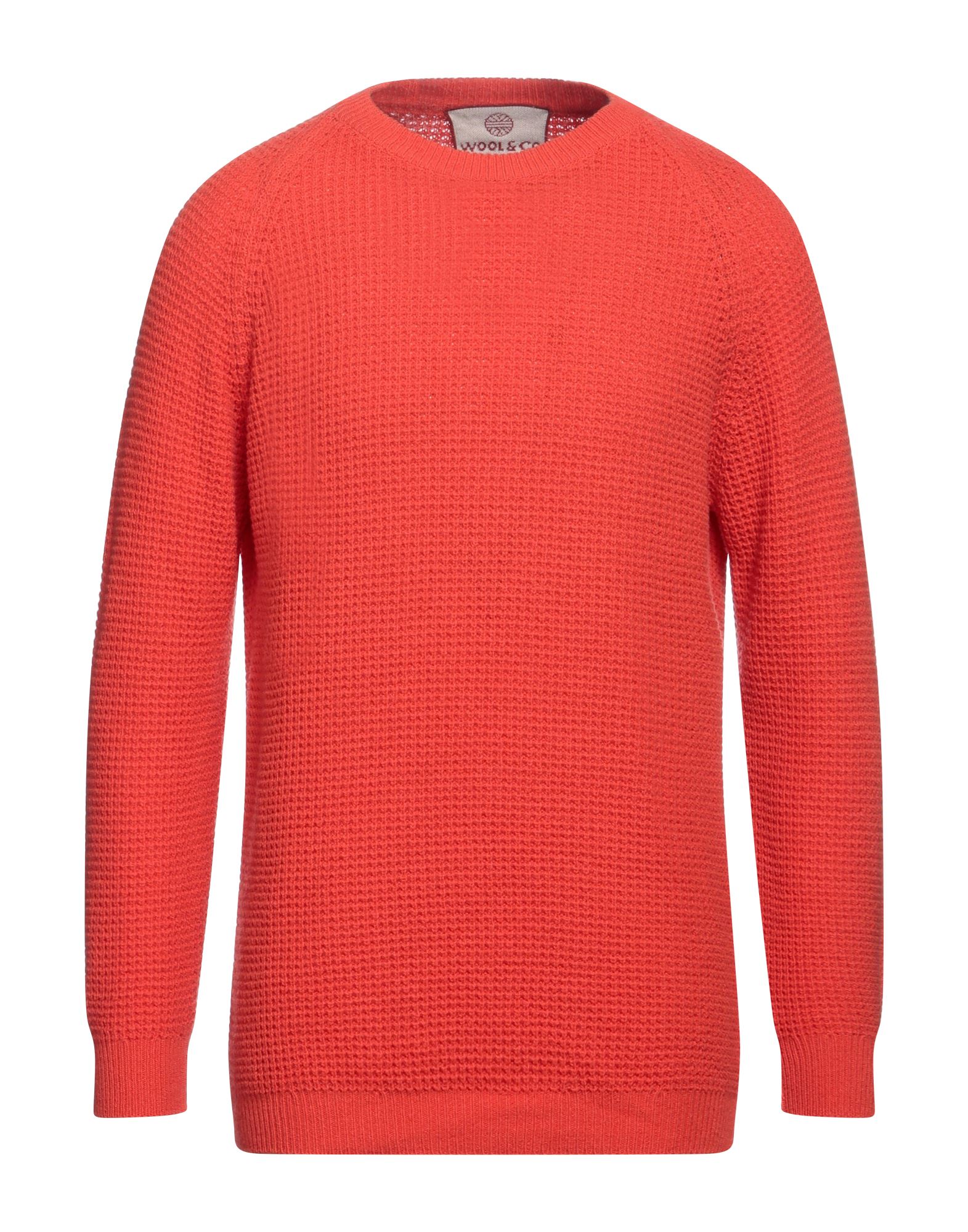 WOOL & CO Pullover Herren Koralle von WOOL & CO