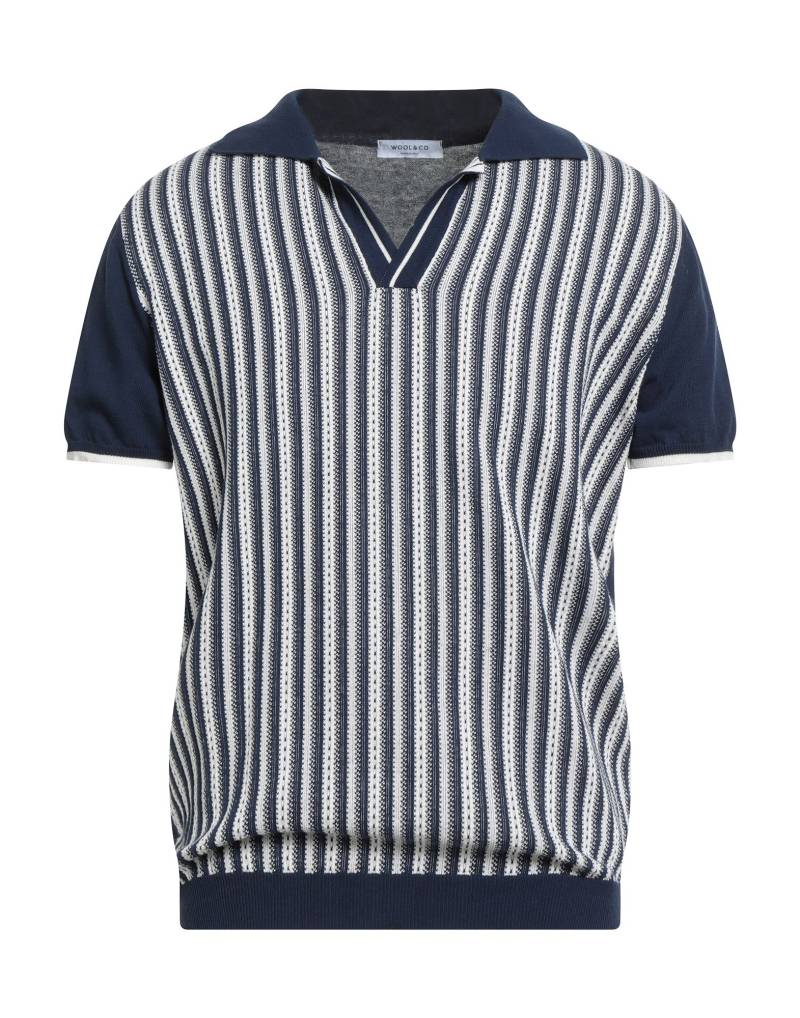 WOOL & CO Pullover Herren Marineblau von WOOL & CO