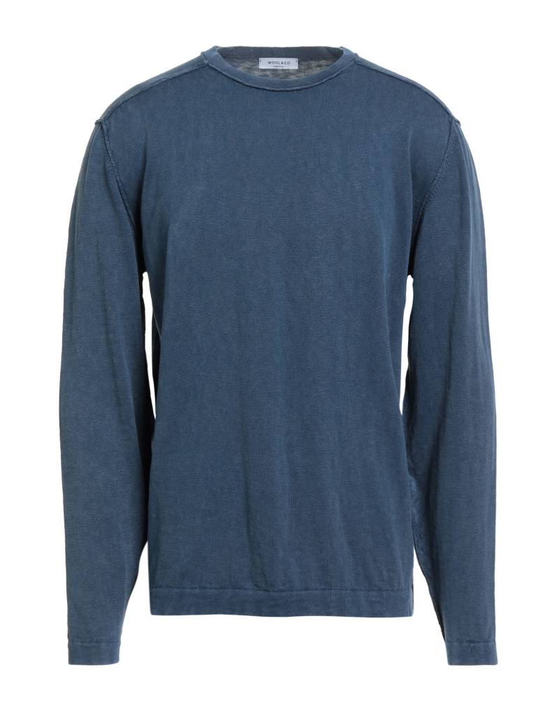 WOOL & CO Pullover Herren Marineblau von WOOL & CO