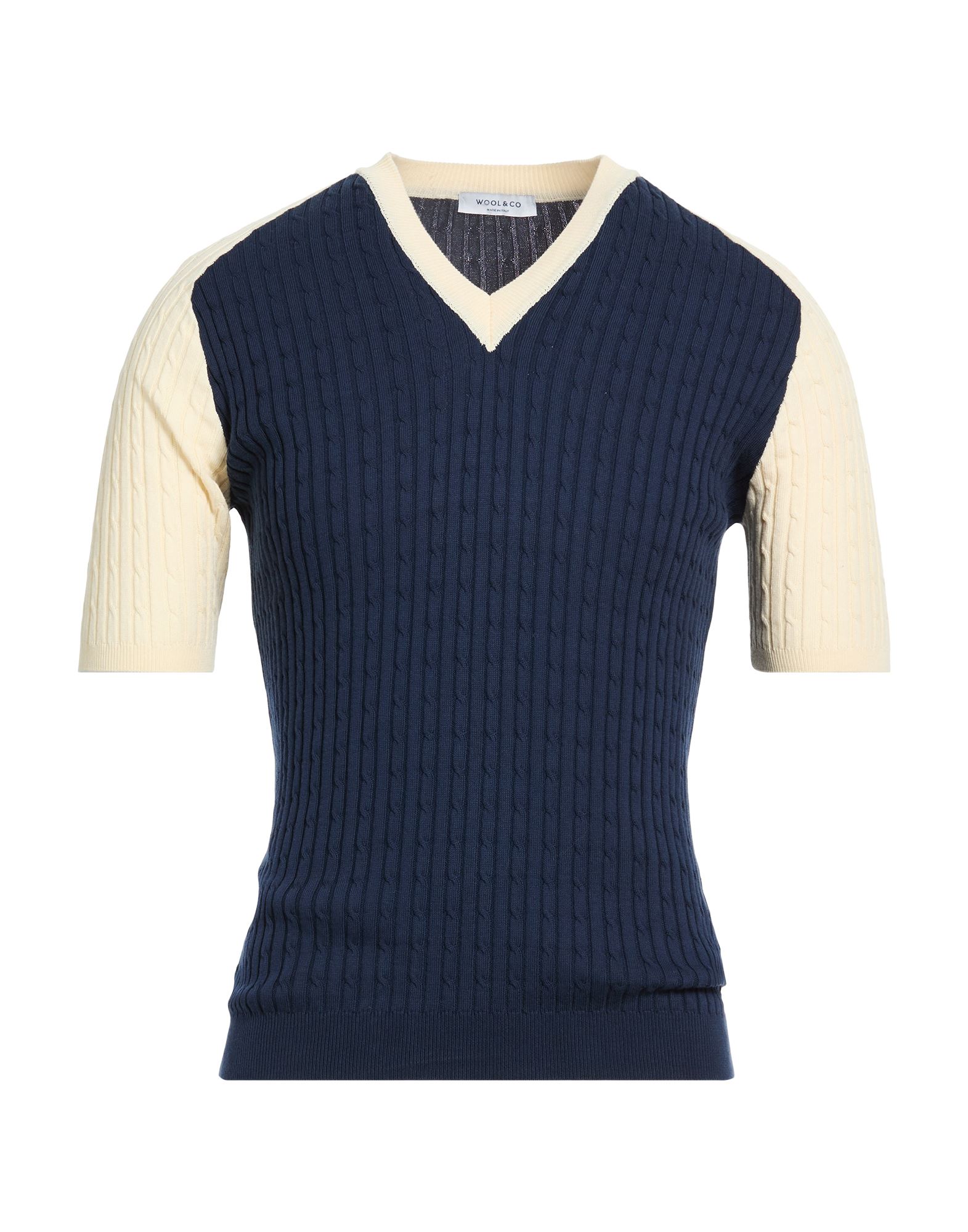 WOOL & CO Pullover Herren Marineblau von WOOL & CO