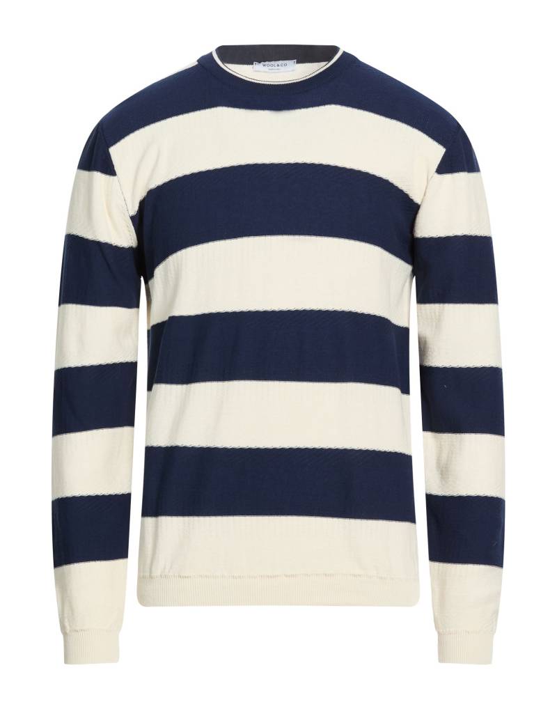 WOOL & CO Pullover Herren Marineblau von WOOL & CO