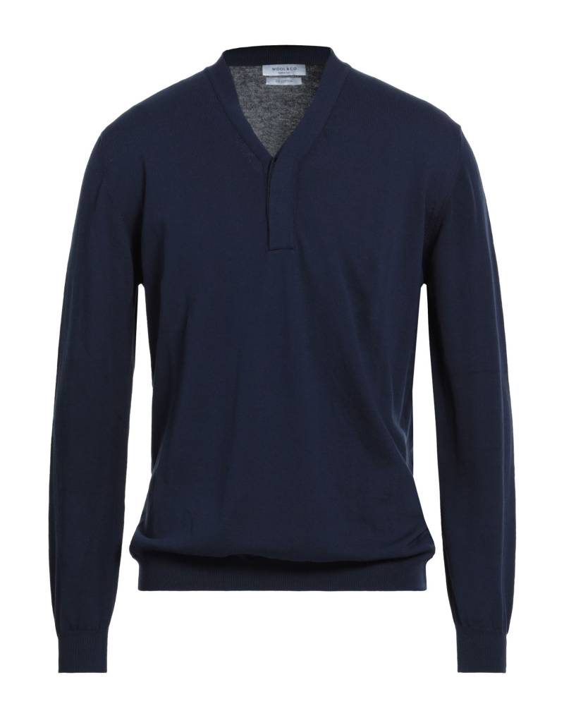WOOL & CO Pullover Herren Marineblau von WOOL & CO
