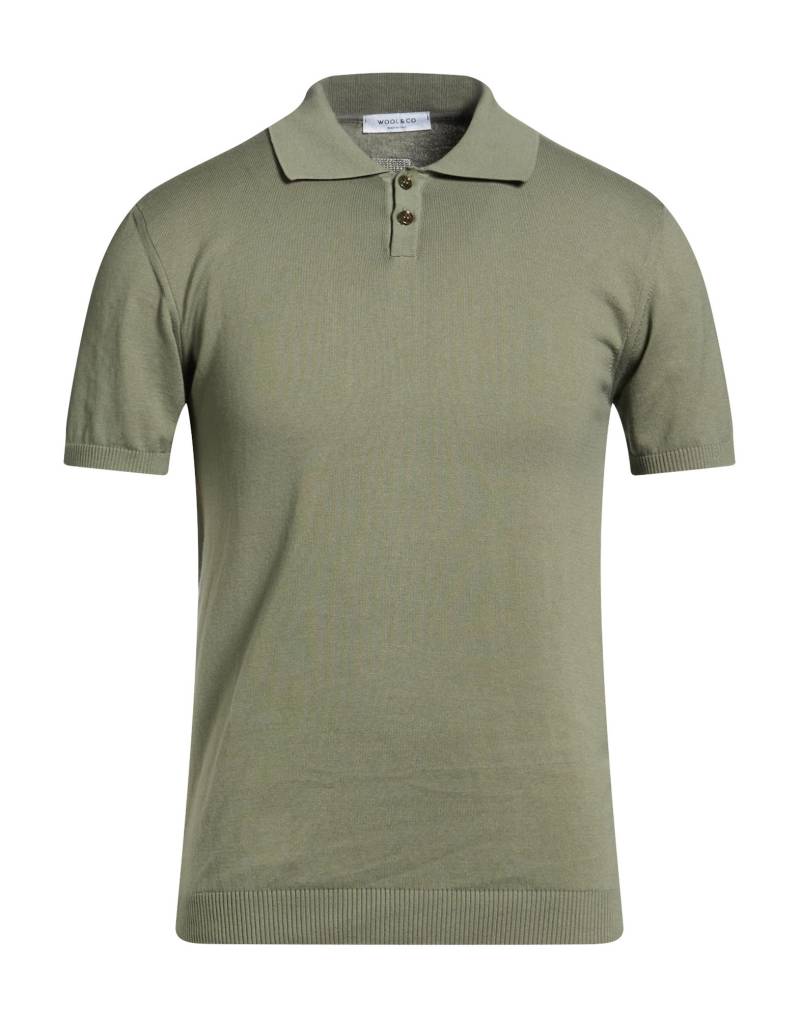 WOOL & CO Pullover Herren Militärgrün von WOOL & CO