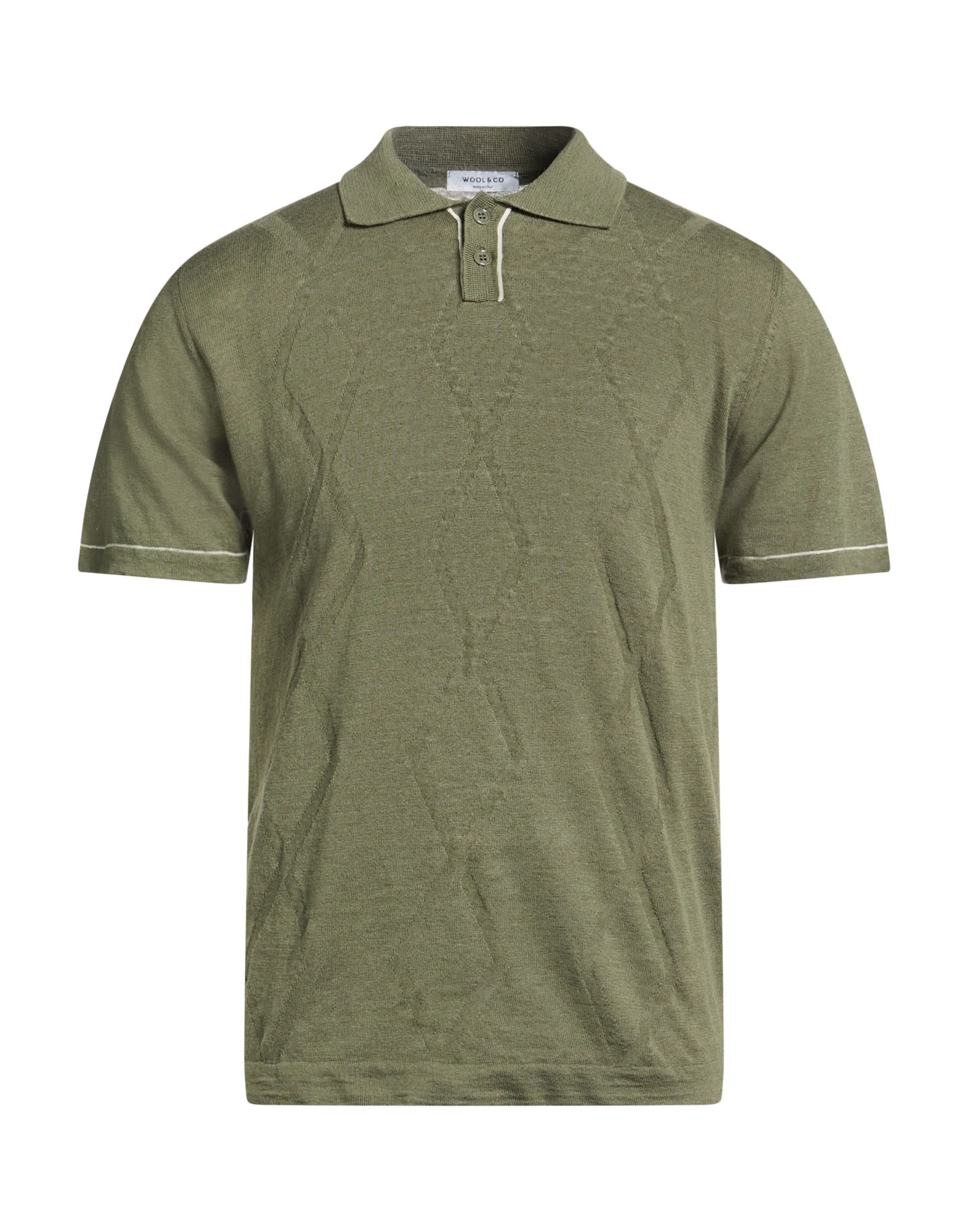 WOOL & CO Pullover Herren Militärgrün von WOOL & CO