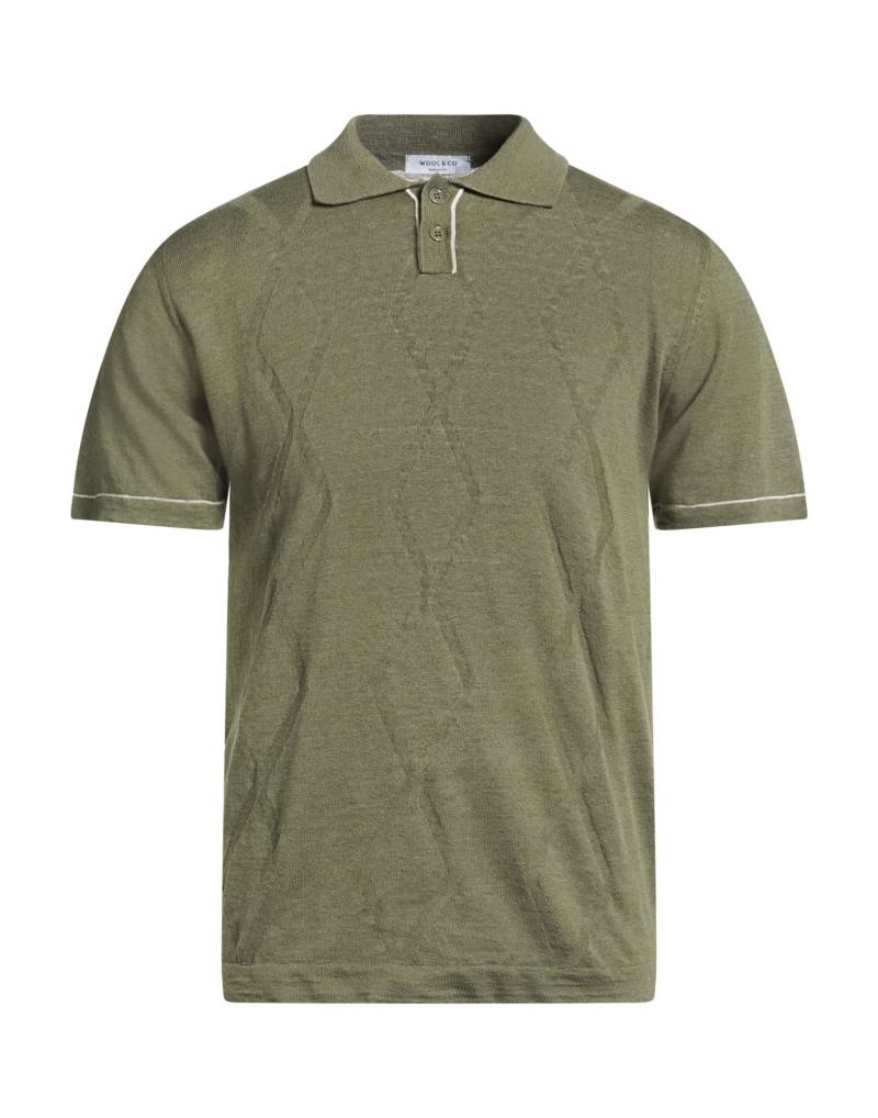 WOOL & CO Pullover Herren Militärgrün von WOOL & CO