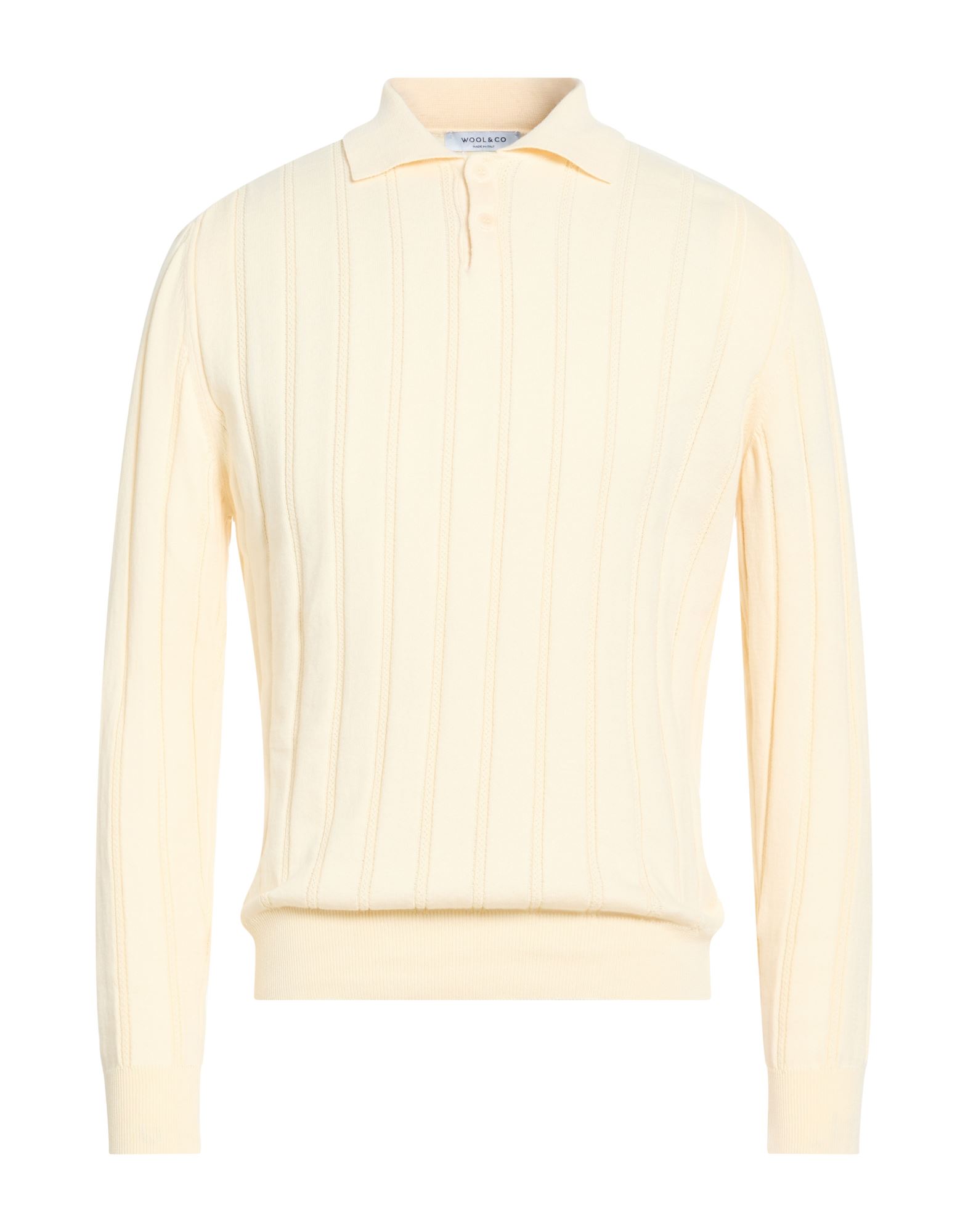 WOOL & CO Pullover Herren Pastellgelb von WOOL & CO