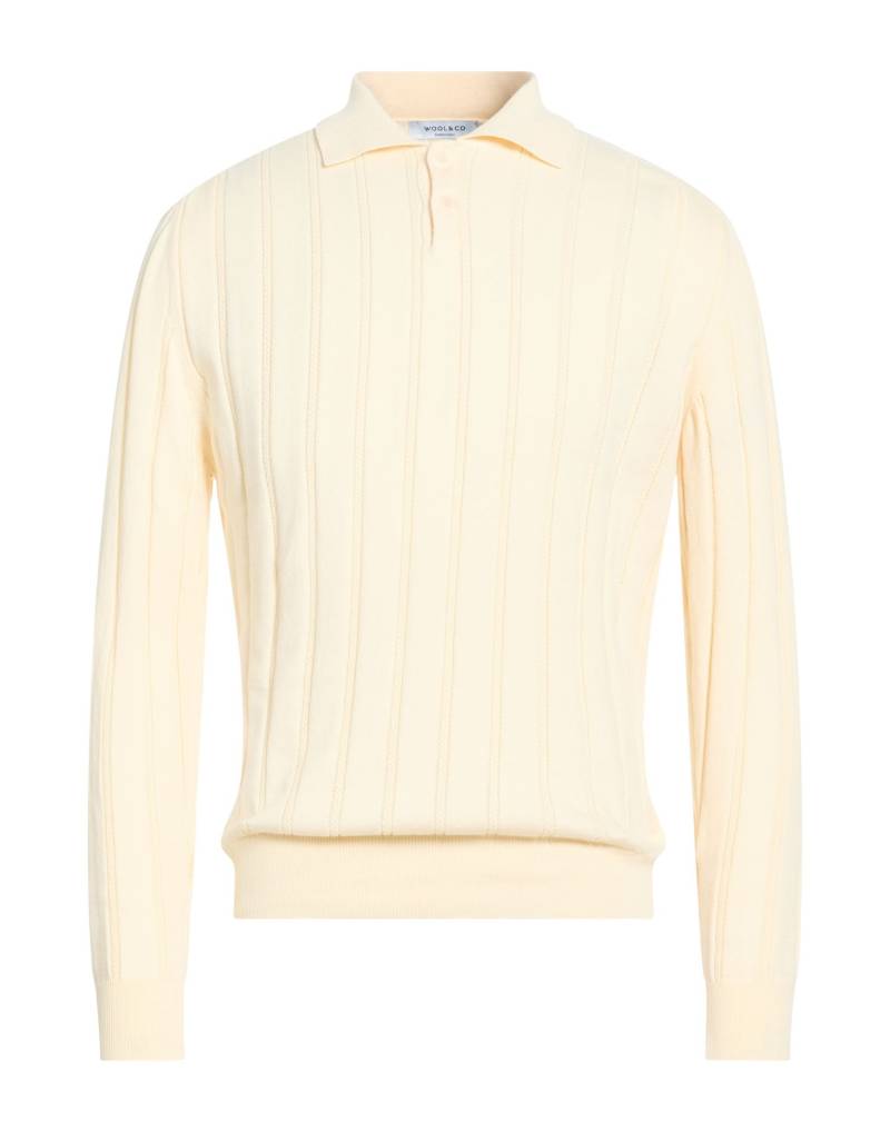 WOOL & CO Pullover Herren Pastellgelb von WOOL & CO