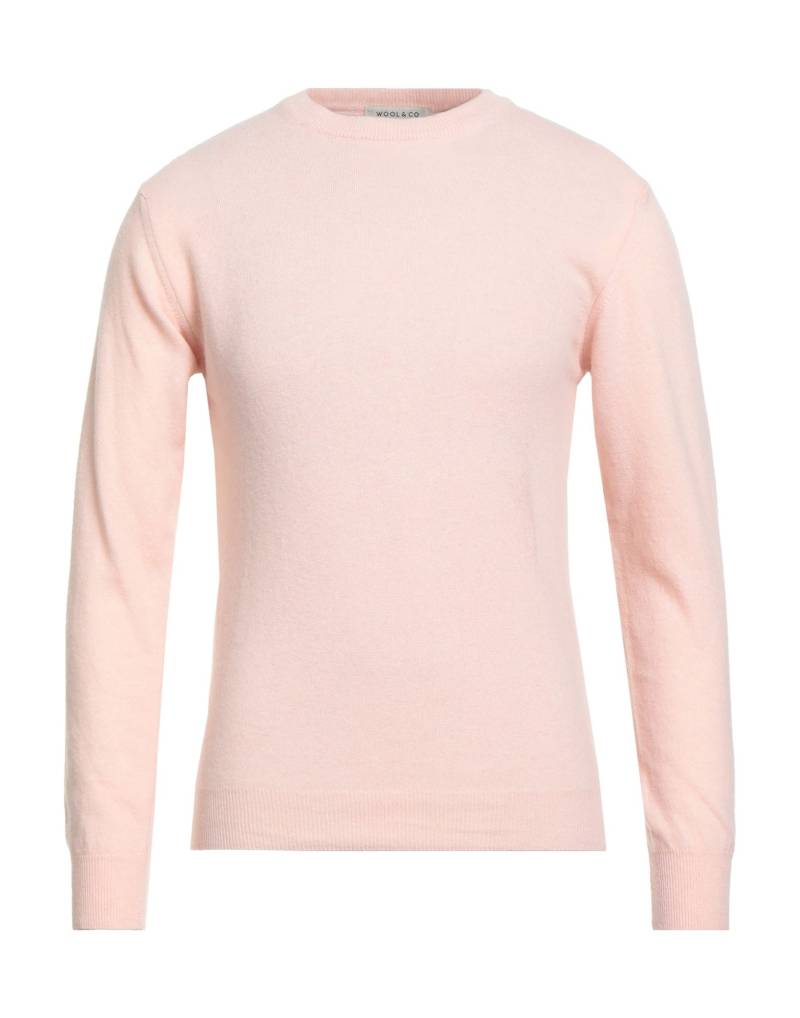 WOOL & CO Pullover Herren Rosa von WOOL & CO