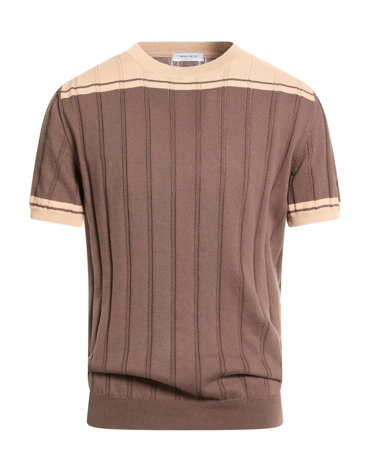 WOOL & CO Pullover Herren Schokobraun von WOOL & CO