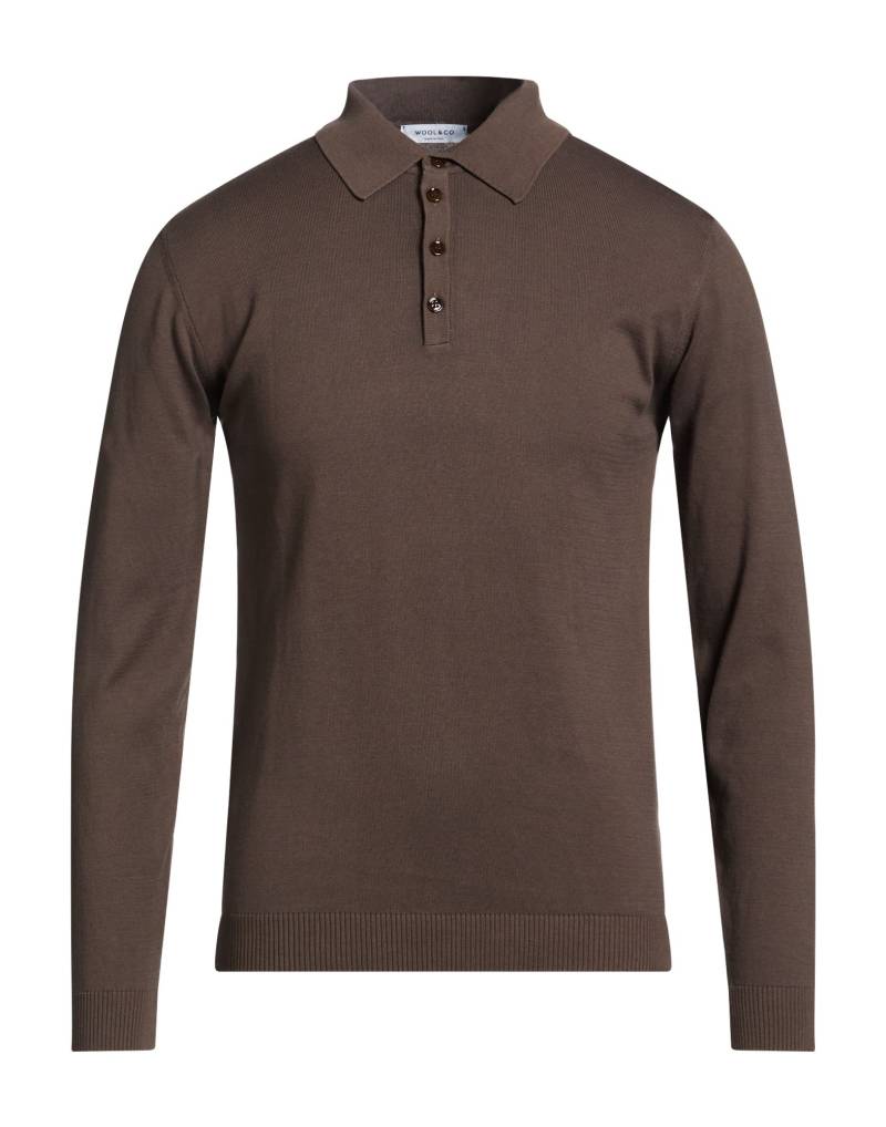 WOOL & CO Pullover Herren Schokobraun von WOOL & CO