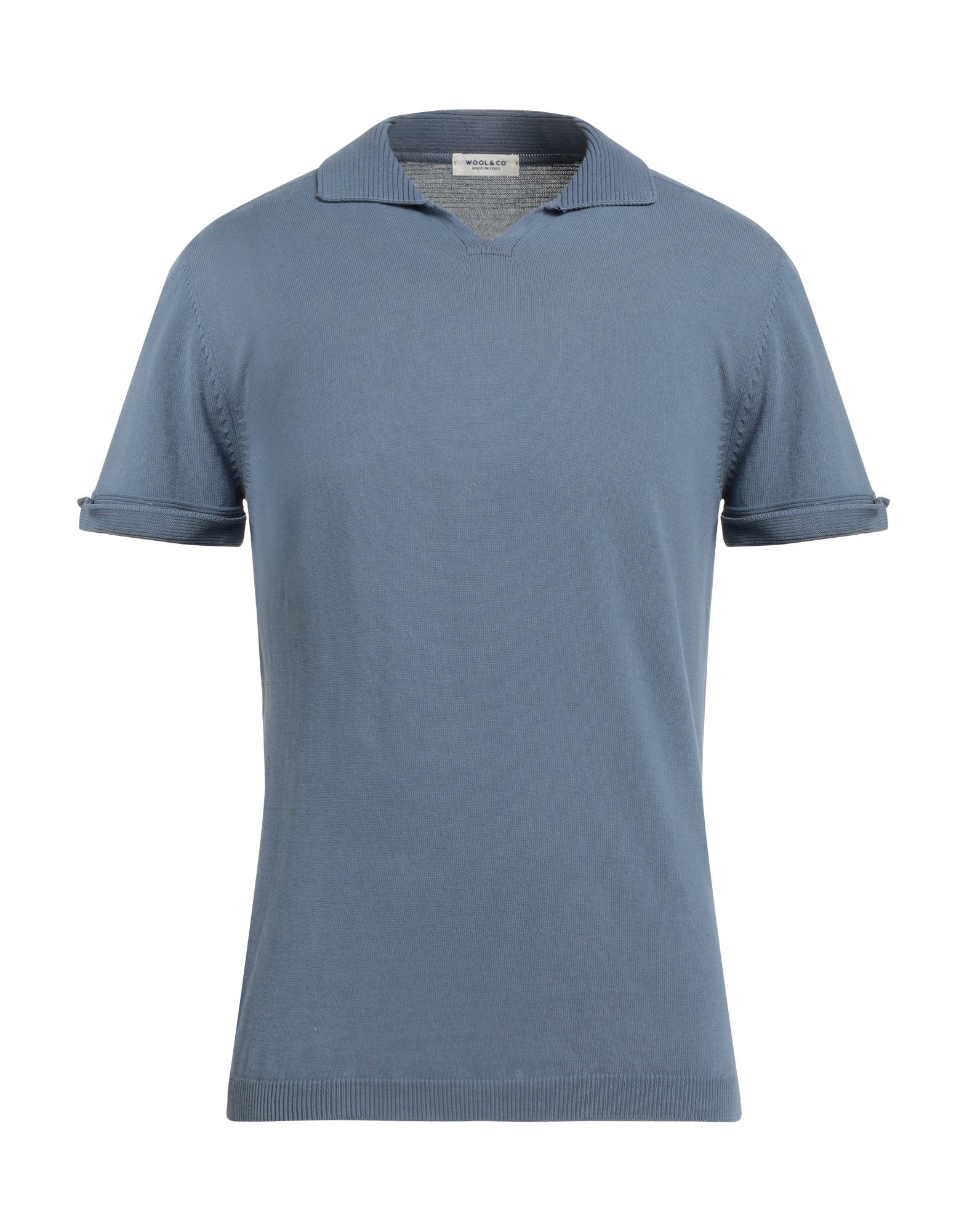 WOOL & CO Pullover Herren Taubenblau von WOOL & CO