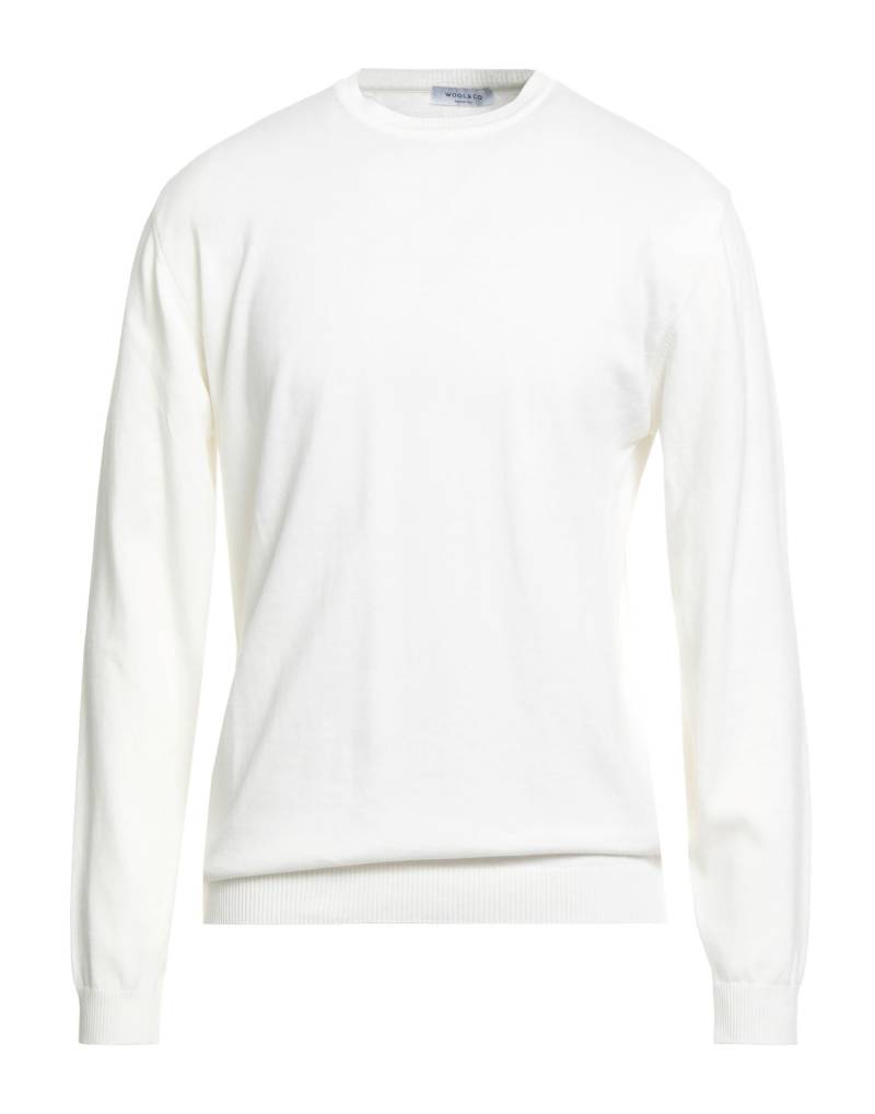 WOOL & CO Pullover Herren Weiß WOOL & CO Pullover Herren Weiß von WOOL & CO