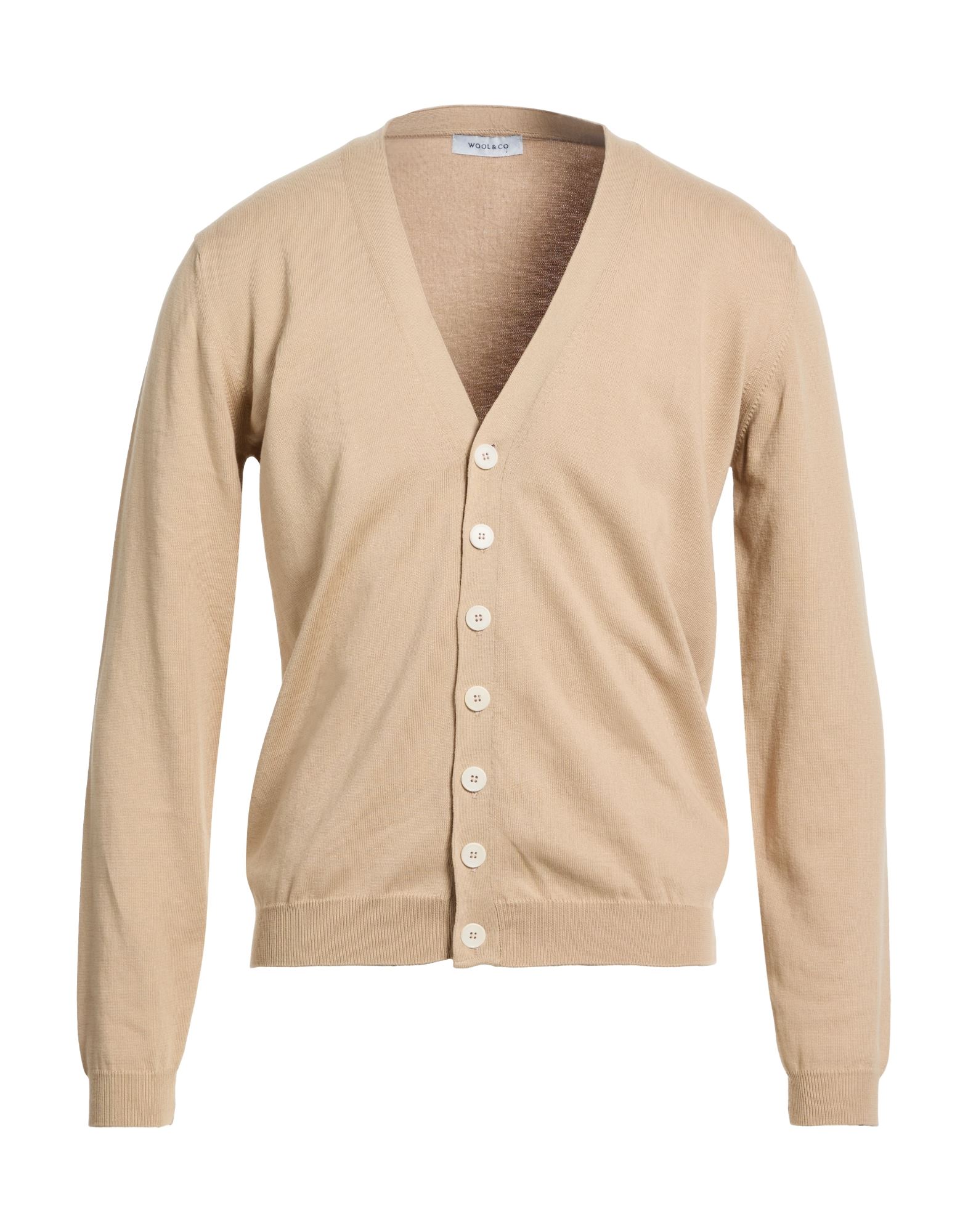 WOOL & CO Strickjacke Herren Beige von WOOL & CO
