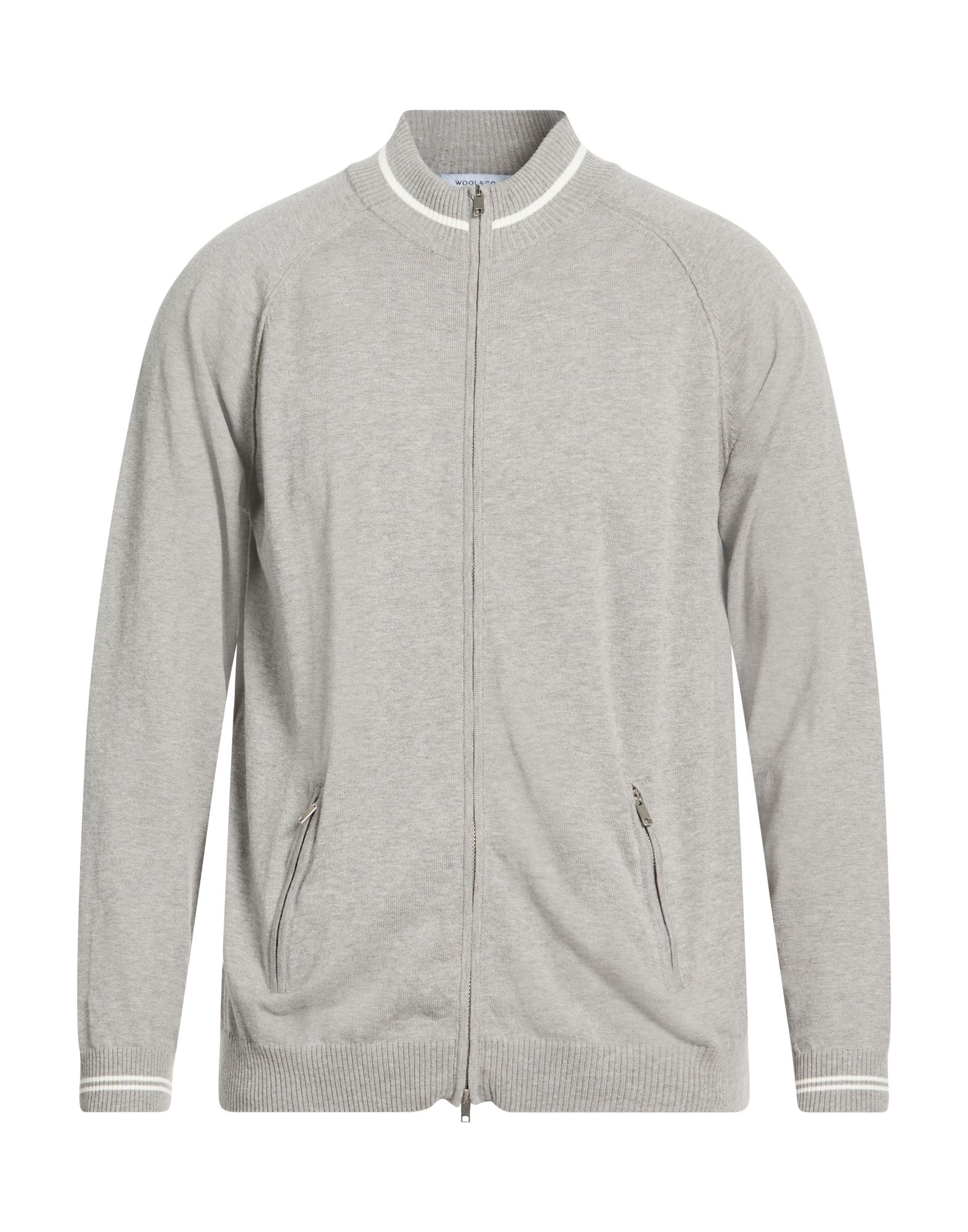 WOOL & CO Strickjacke Herren Grau von WOOL & CO