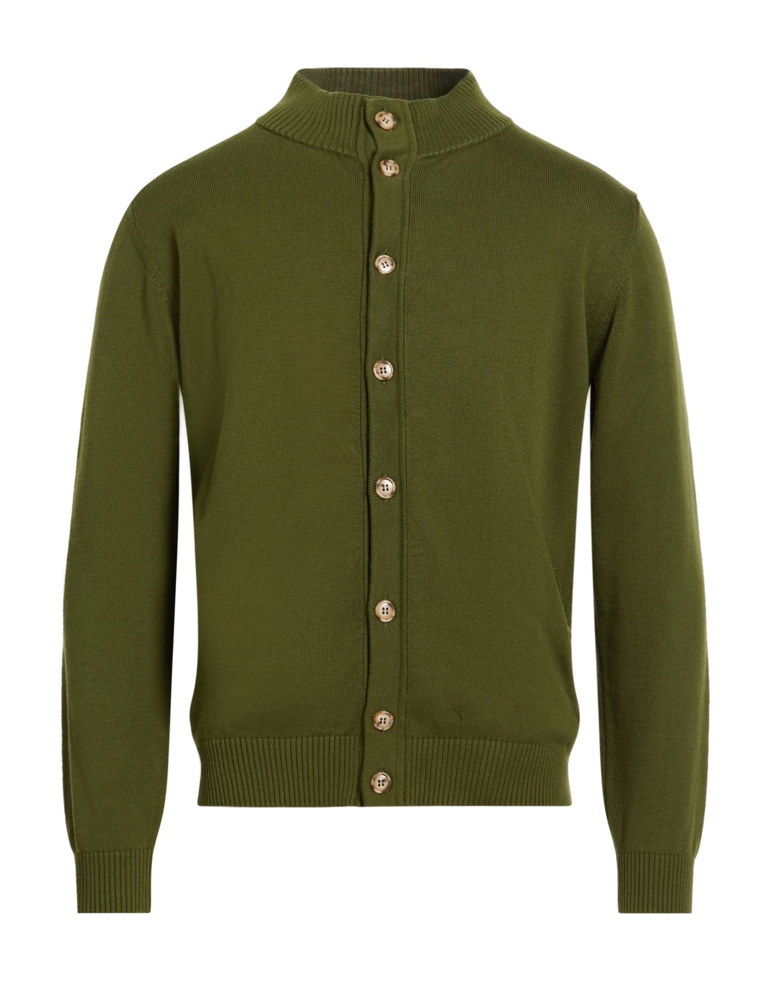 WOOL & CO Strickjacke Herren Militärgrün von WOOL & CO
