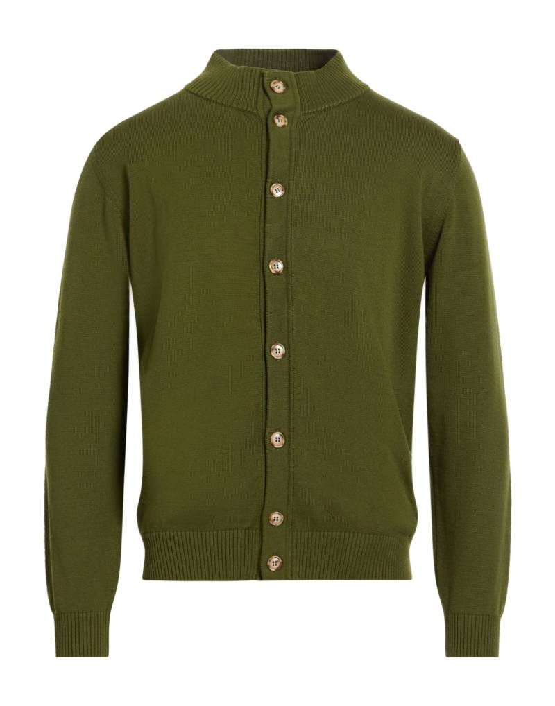 WOOL & CO Strickjacke Herren Militärgrün von WOOL & CO