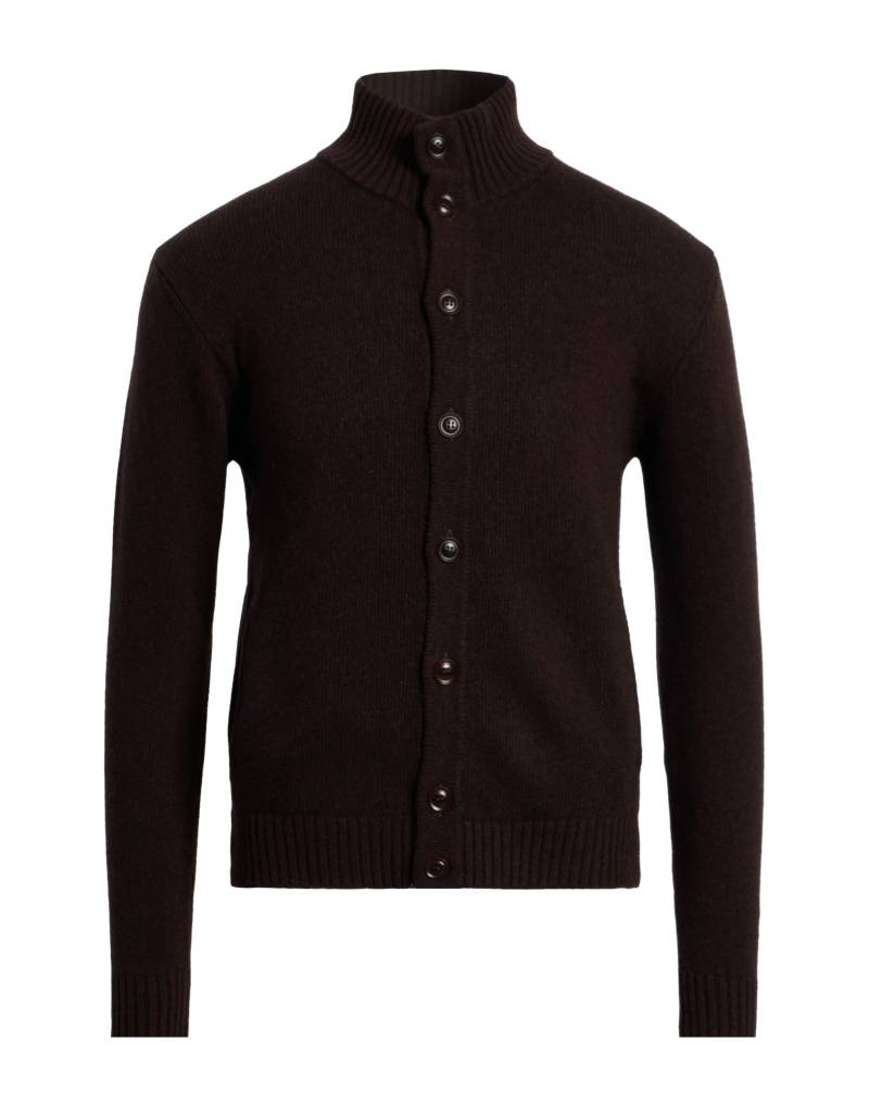 WOOL & CO Strickjacke Herren Schokobraun von WOOL & CO