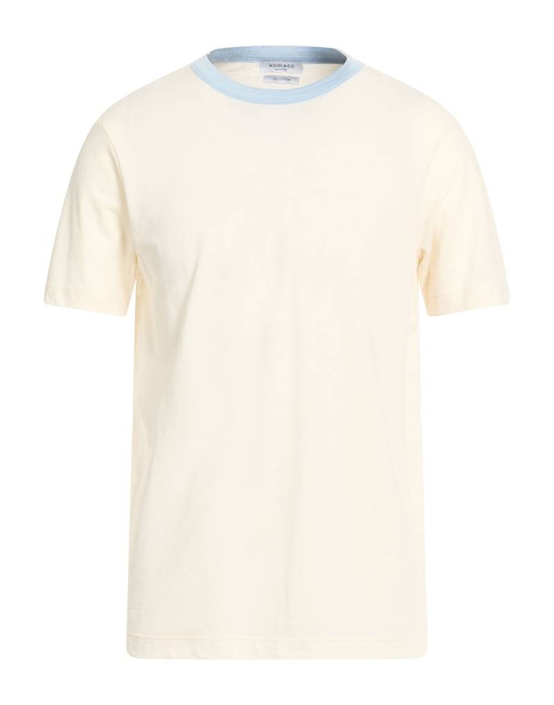 WOOL & CO T-shirts Herren Cremeweiß WOOL & CO T-shirts Herren Cremeweiß von WOOL & CO