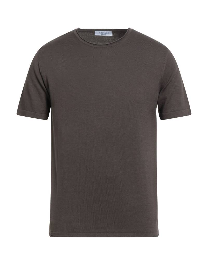 WOOL & CO T-shirts Herren Dunkelbraun von WOOL & CO