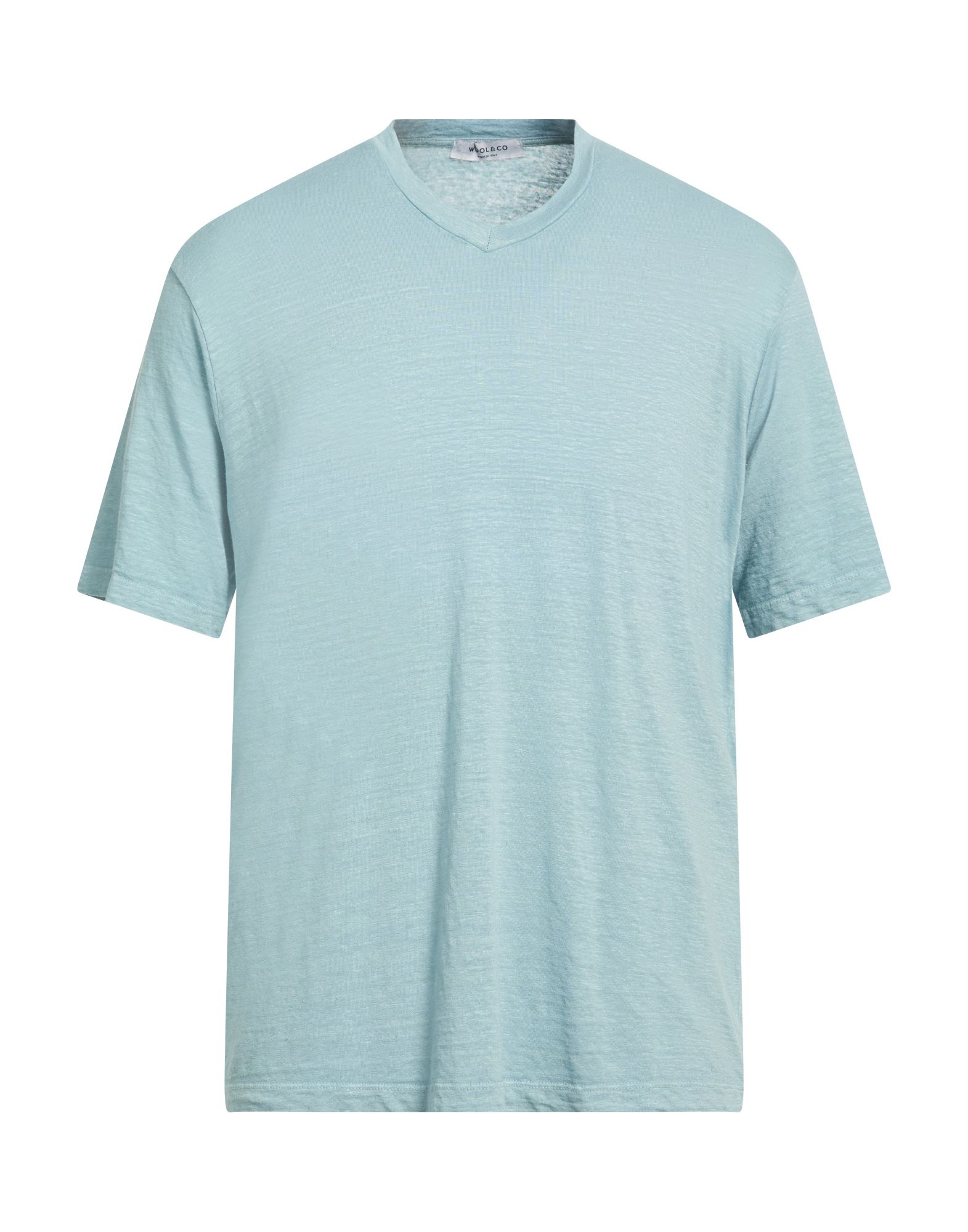 WOOL & CO T-shirts Herren Himmelblau von WOOL & CO