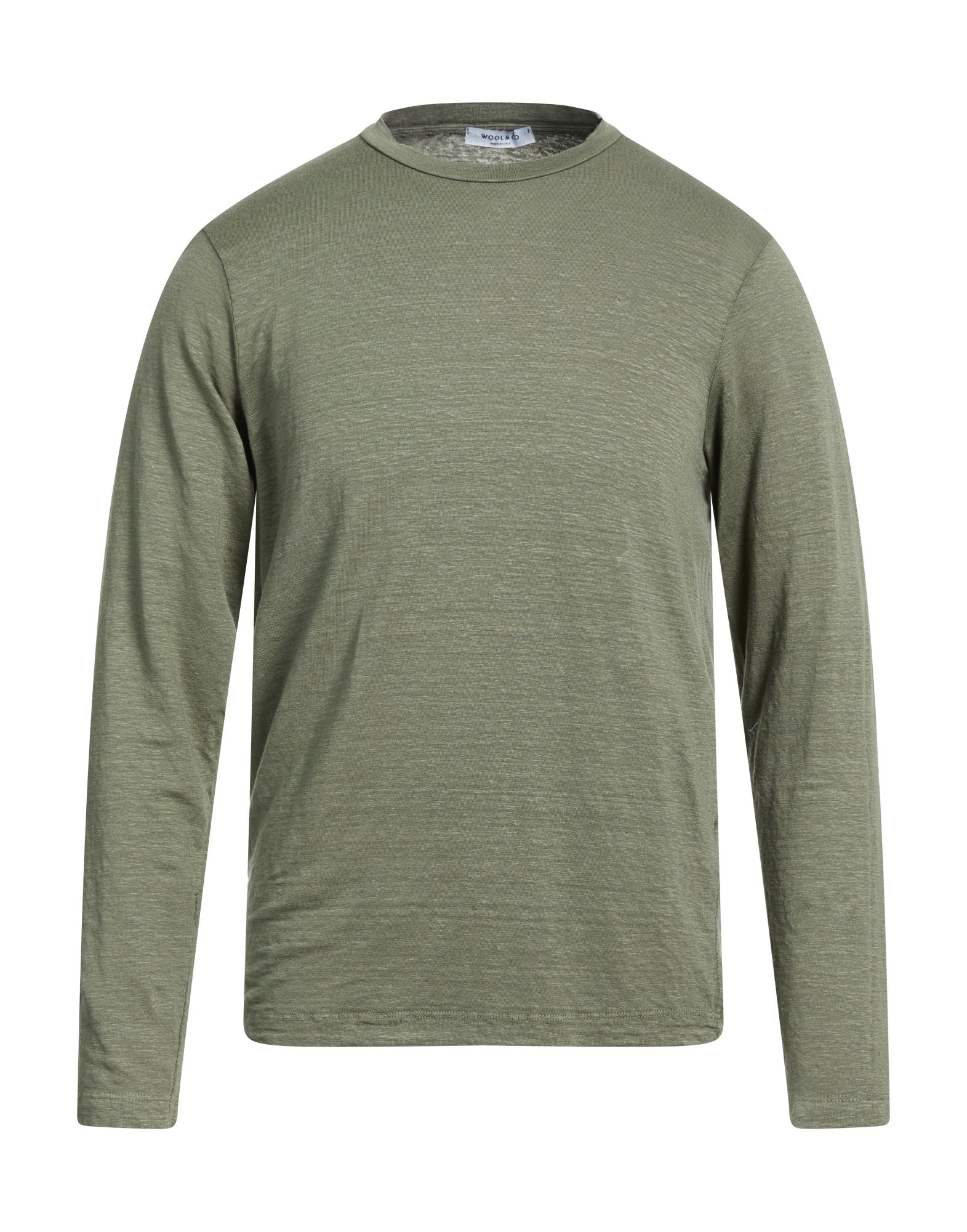WOOL & CO T-shirts Herren Militärgrün von WOOL & CO