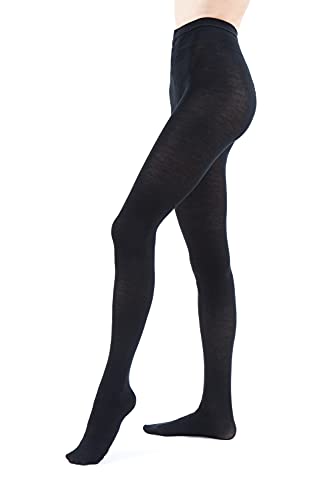 WOOLIFE Damen Merino Strumpfhose Soft Damenwollstrumpfhose 220 Den Schwarz/M-L / 42-44/170-116 cm von WOOLIFE