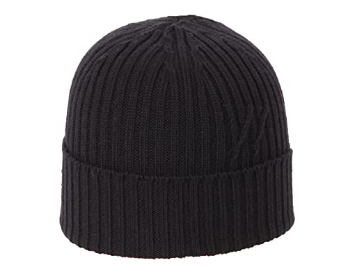 WOOLIFE Strickmütze-Beanie Power Merino Extra Fine Herren Damen Kappe Wintermütze Unisex Schwarz L-XL von WOOLIFE