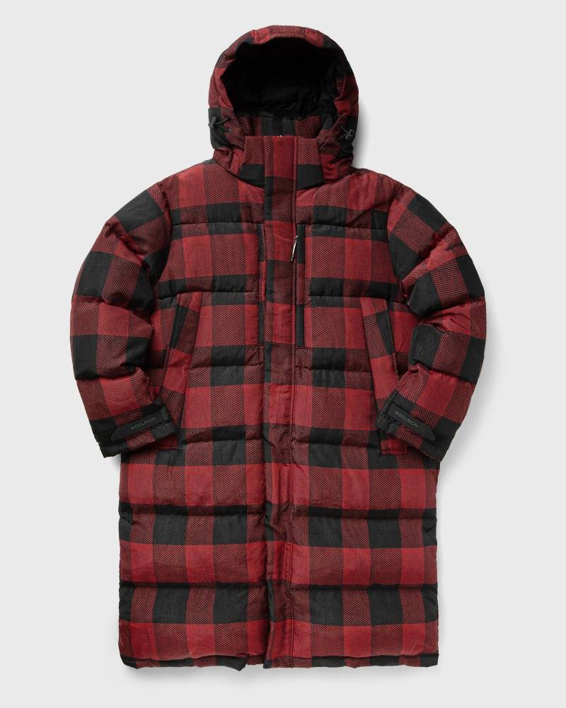 WOOLRICH BLACK LABEL - BUFFALO CHECK LONG PARKA men Parkas red in Größe:S von WOOLRICH
