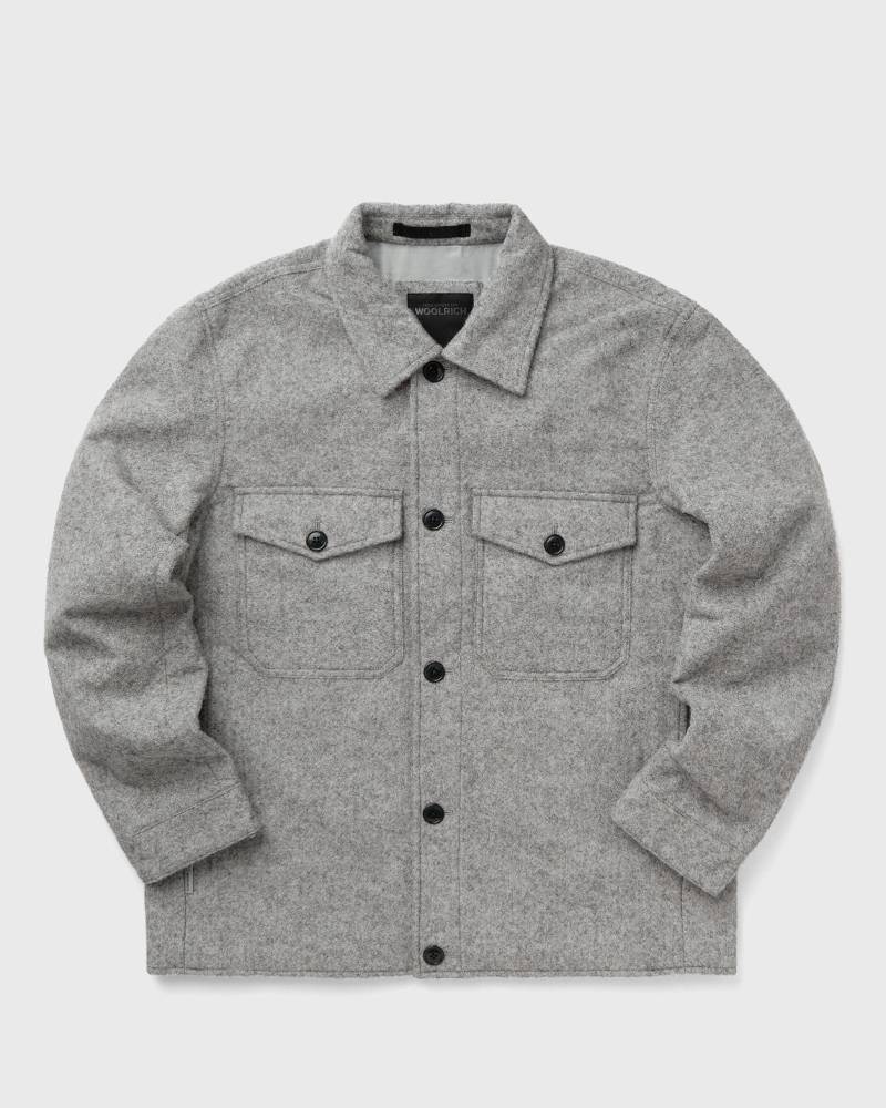 WOOLRICH BLACK LABEL - REFLECTIVE CROPPED SHIRT JACKET men Overshirts grey in Größe:L von WOOLRICH