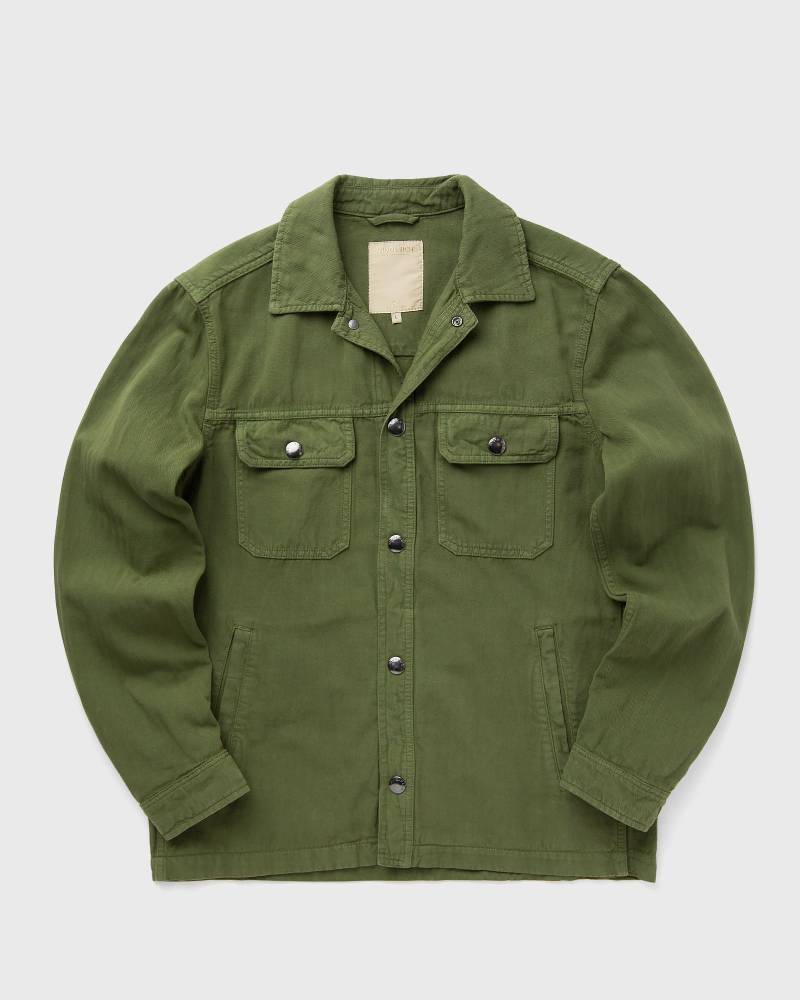 WOOLRICH COTTON HEMP OVERSHIRT GD men Overshirts green in Größe:L von WOOLRICH