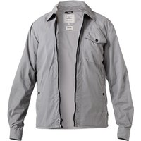 WOOLRICH Herren Overshirt grau Baumwolle unifarben von WOOLRICH