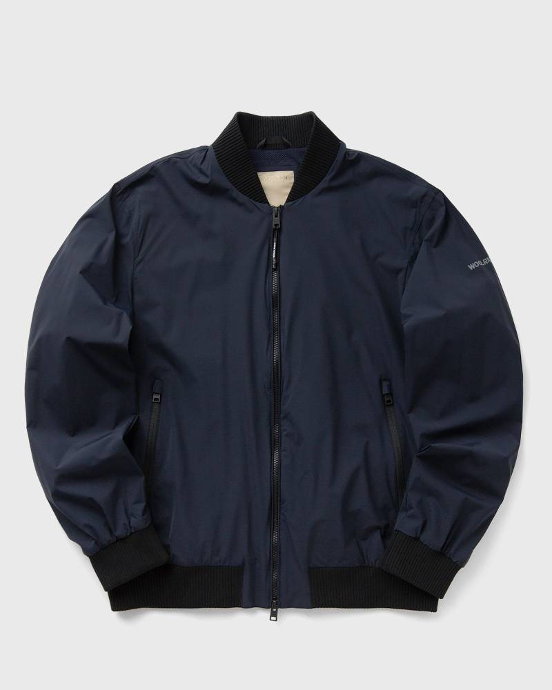 WOOLRICH MATT STRETCH BOMBER men Bomber Jackets blue in Größe:XL von WOOLRICH