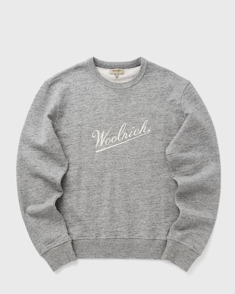 WOOLRICH MOULINE CREWNECK men Sweatshirts grey in Größe:L von WOOLRICH
