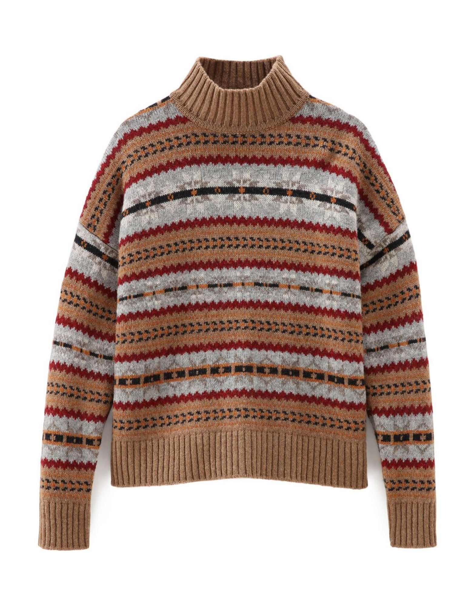 WOOLRICH Rollkragenpullover Damen Hellbraun von WOOLRICH