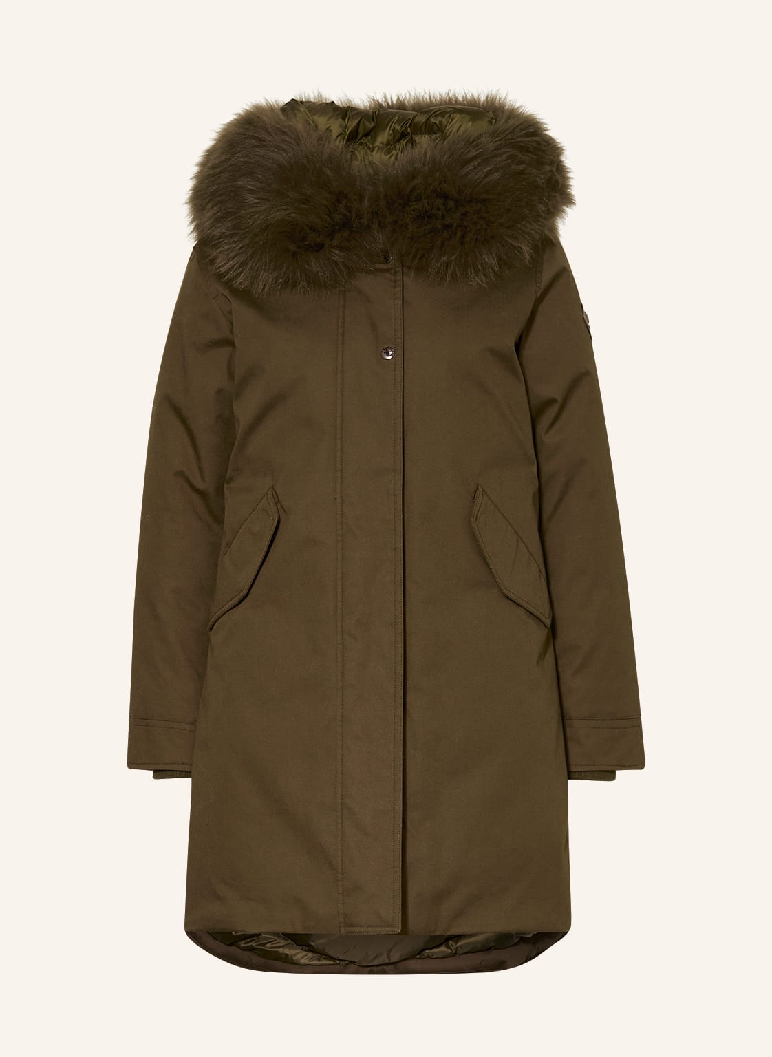 Woolrich Daunenparka Mit Abnehmbarem Kragen gruen von WOOLRICH