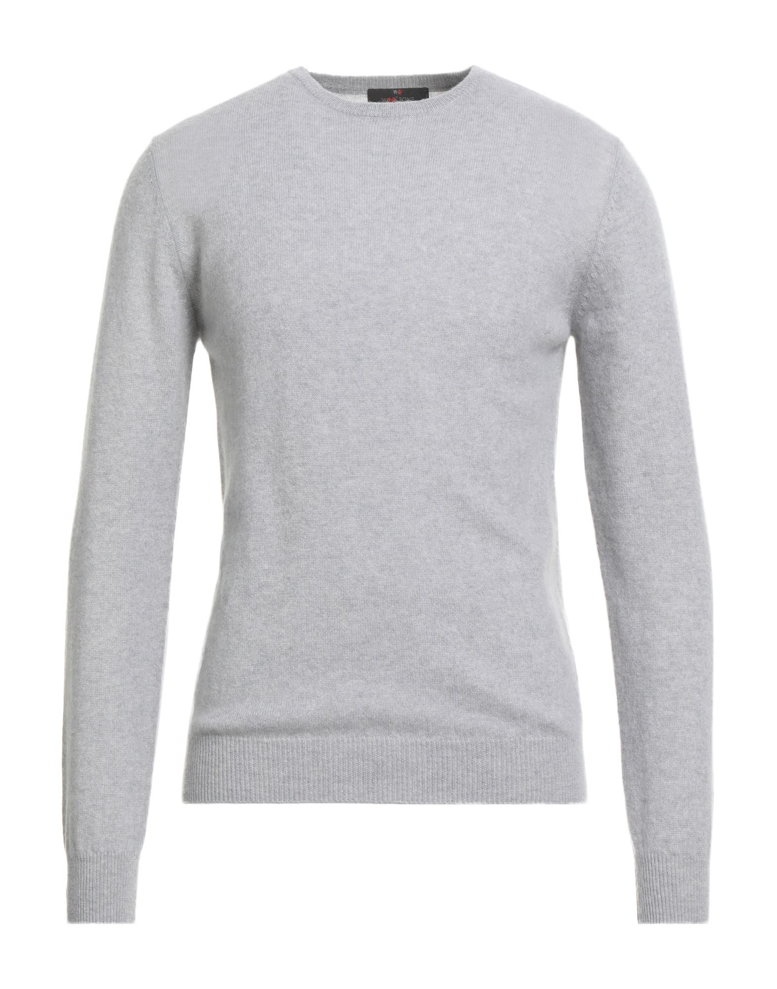 WOOLZONE Pullover Herren Hellgrau von WOOLZONE