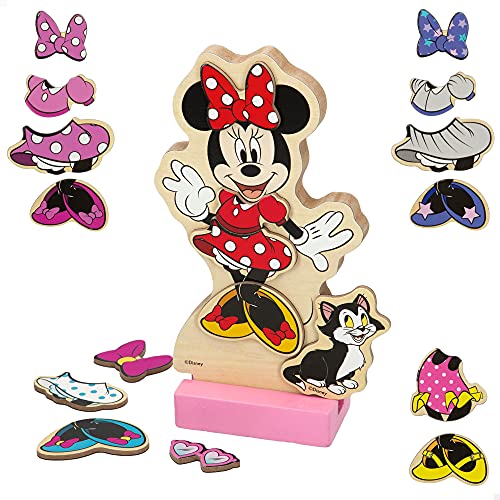 WOOMAX 48727 Disney Jgo Kleider Holz Magn 22 x 30 cm Minnie, Rosa, Vestidos von WOOMAX