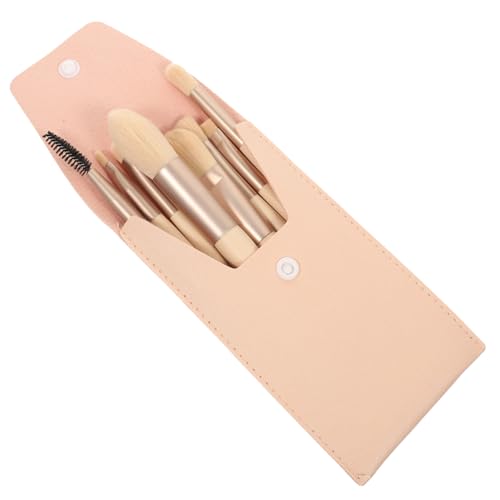 WOONEKY Make Up für Reisen 8 Stück Kleiner Kosmetikset mit Lidschatten und Concealerpinseln Langlebige Borsten Holzgriffe für Mädchen und von WOONEKY