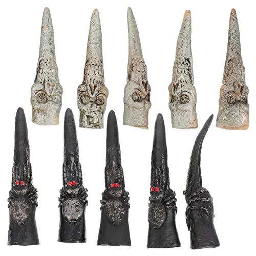 WOONEKY Fingernägel Für Halloween Spinnenschädel Rollenspiele Künstliche Nägel Bequeme Passform von WOONEKY
