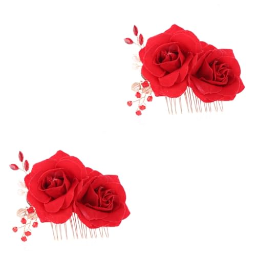 WOONEKY 2stücke Braut Haarkamm Mit Simulation Elegantes Haaraccessoire Für Frauen Für Hochzeiten Partys Und Besondere Anlässe von WOONEKY