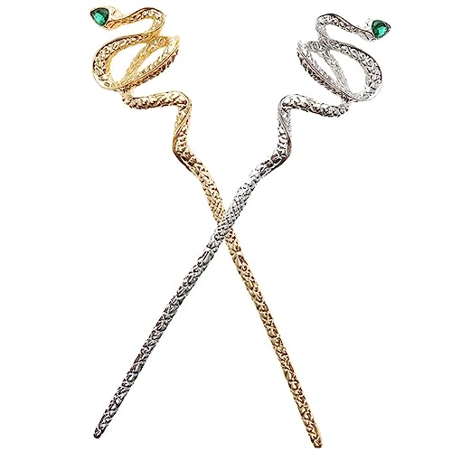 WOONEKY Minimalistischer Schmuck Schlangen-haarnadel Gold Haarstab Für Mädchen Chinesisches Haar-accessoire von WOONEKY